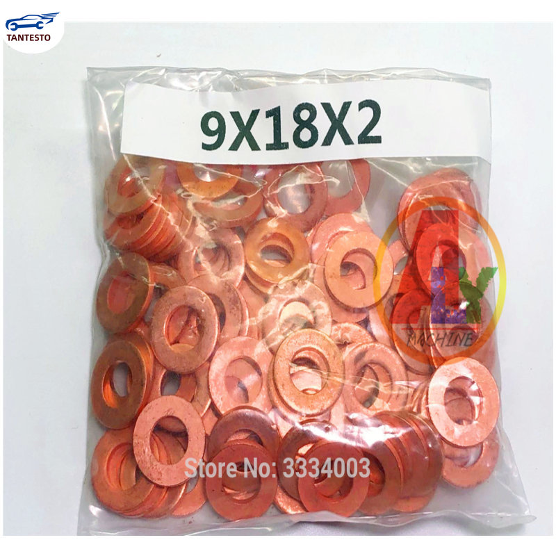 Injektor kobberpakning 7 x 15mm/9 x 18mm diesel common rail pakningsring reparationssæt  f00 vc 17504 f00 vc 1750 f00 vc 17503 f00 vc 17505