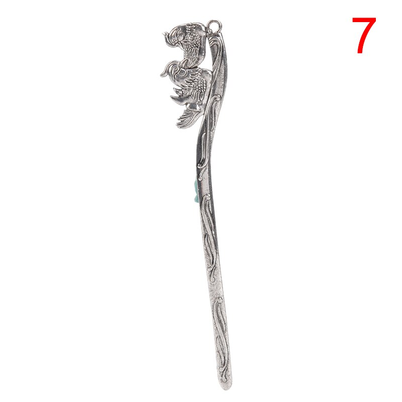 Chinese Vintage Bronze Antique Hair Sticks Hairpin DIY Zinc Alloy Metal Jewelry Accessories Bob Bookmark