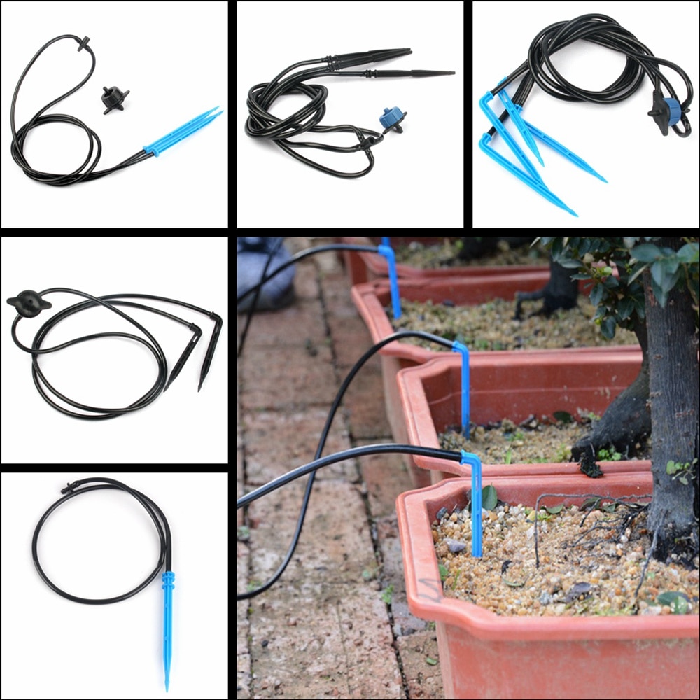 2Sets Garden Drip Irrigation System Kits Bonsai Flower Watering Drip Arrow Drippers Gardening Drip Emitters Sprinklers