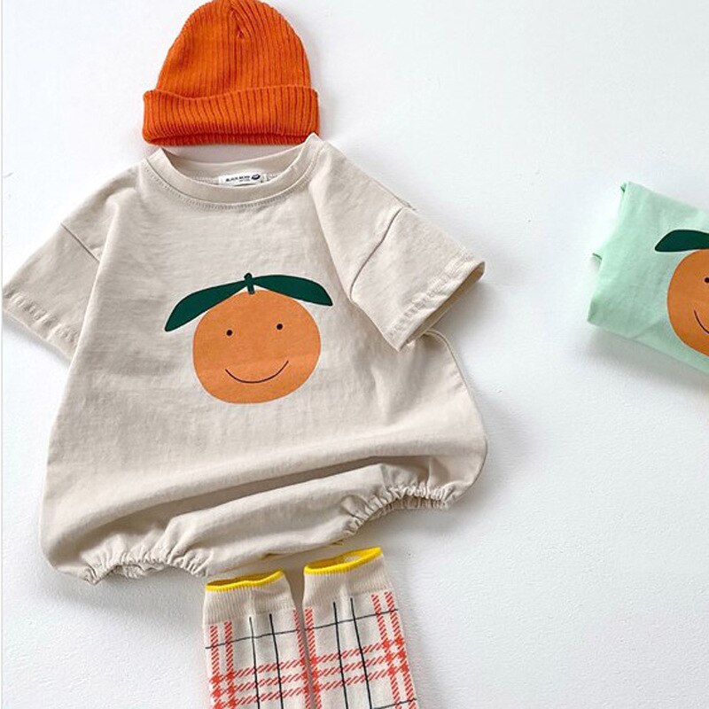 Milancel Baby Kleding Korte Mouwen Baby Meisjes Een Stuk Fruit Patroon Baby Jongens Bodysuits Pure Katoenen Baby Outfit