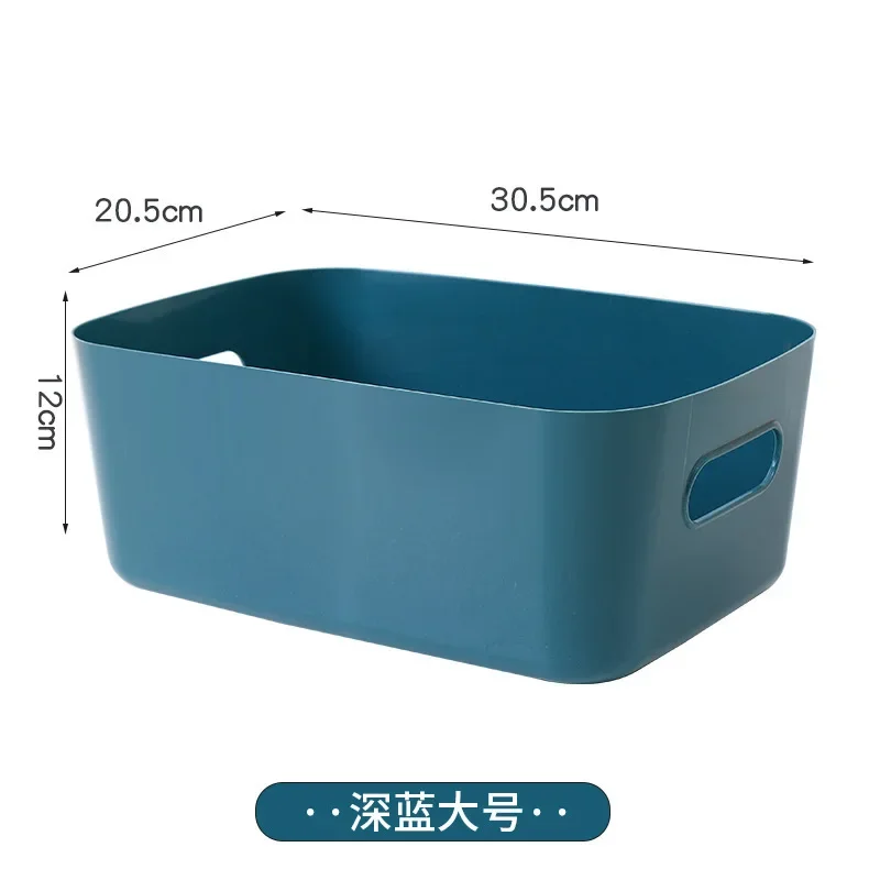 Foldable Storage Boxes Student Desktop Collapsible Crate Organizer Tape Stationery Cosmetic Rack Folding Storage Basket 1PC: Blue