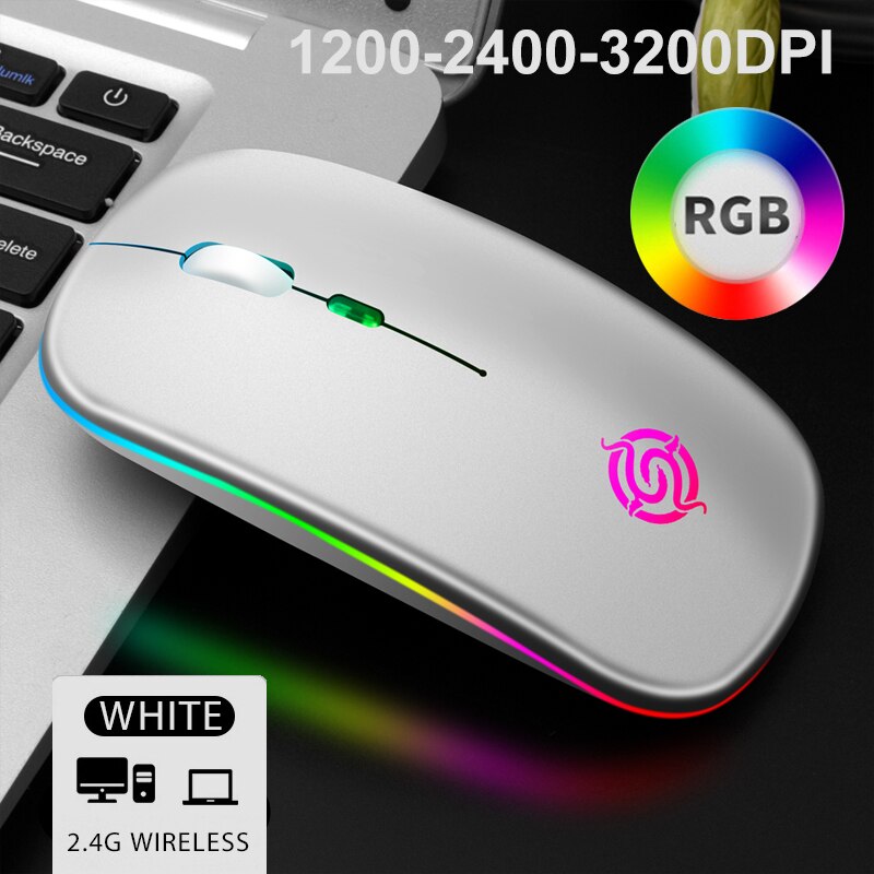 2.4G Wireless Mouse RGB Light Honeycomb Gaming Mouse Rechargeable USB Desktop PC Computers Aouse Laptop Mice Gamer 2022 Cute: ETA0012011-B
