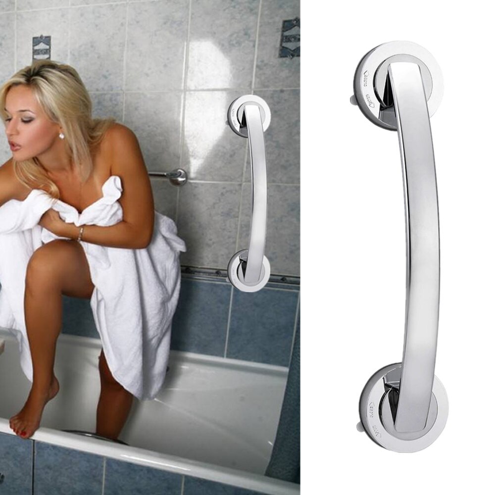 2020New Sucker Leuning 1 Pc Bad Veiligheid Handvat Zuignap Leuning Grab Badkamer Grip Bad Douche Bar Rail Meubels Accessoires: Silver  