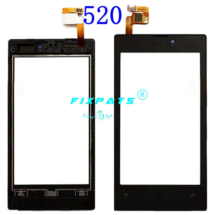 Écran tactile LCD pour Nokia Lumia 520 N520 430 435 530 532, Original, avec capteur, lentille extérieure en verre noir