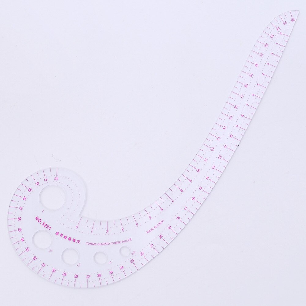 Transparent Comma Shaped Designers Curve Ruler for Dressmaking Tailor Support Tools Easy Sewing Pattern Ruler Clothing Cutting