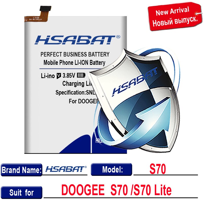 Batería HSABAT para Doogee Mix 2/S60/BL12000 BL12000 Pro/BL7000/MIX/BL5000/S70 S70 Lite/S30/Y6 Y6C Y6 piano de 5,5 pulgadas/X60 X60L: for Doogee S70