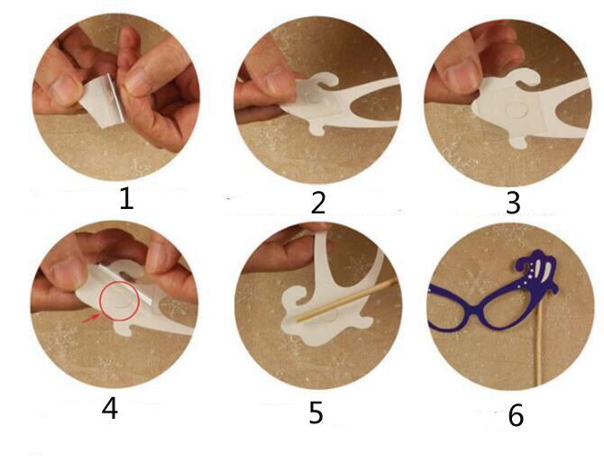 festival supplies 10pcs/set Photo Booth Props Photography mask paper Card Wedding/birthday/baby shower Party event lip/hat