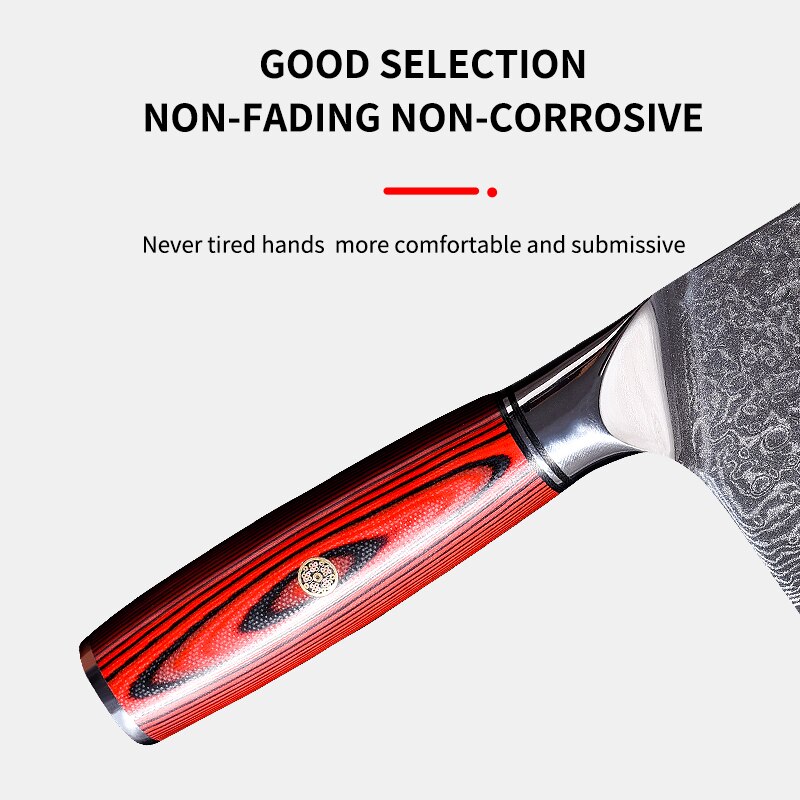 Damascus Chef Knife Stainless Steel Kitchen Knife Japanese Santoku Knives Sharp Cleaver Slicing Steak Knife Cooking Tool Cutelo