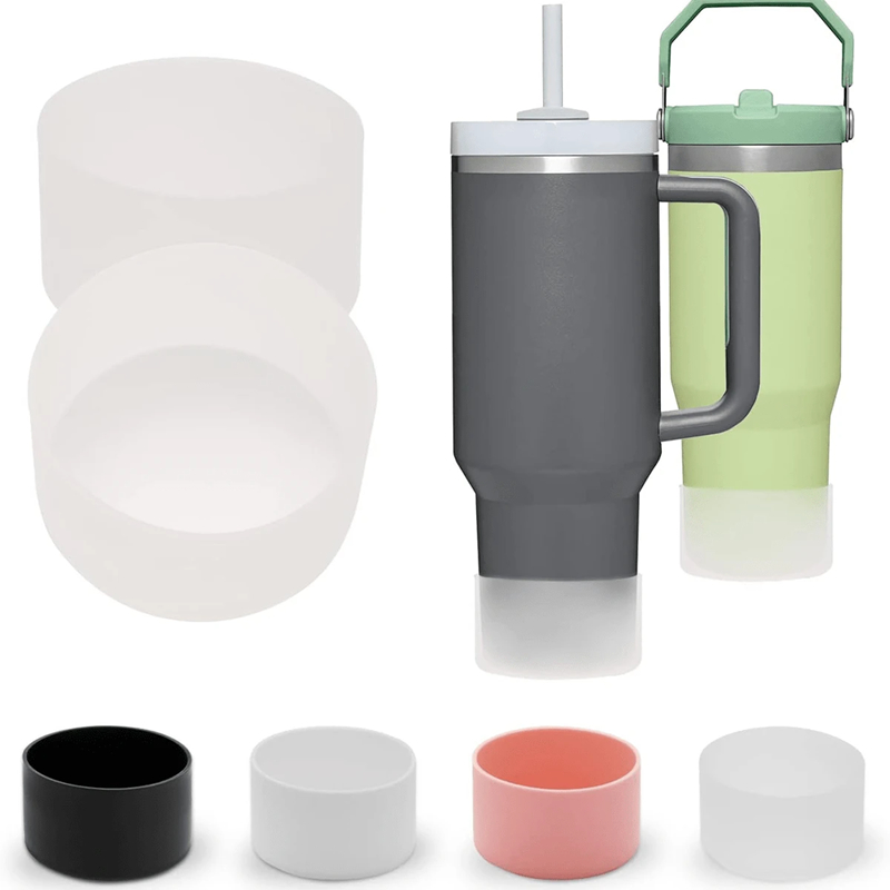 1/2PC 7,5 cm taza de silicona parte inferior de bota funda protectora antideslizante para Stanley 40oz vaso termo taza 30oz botella de agua