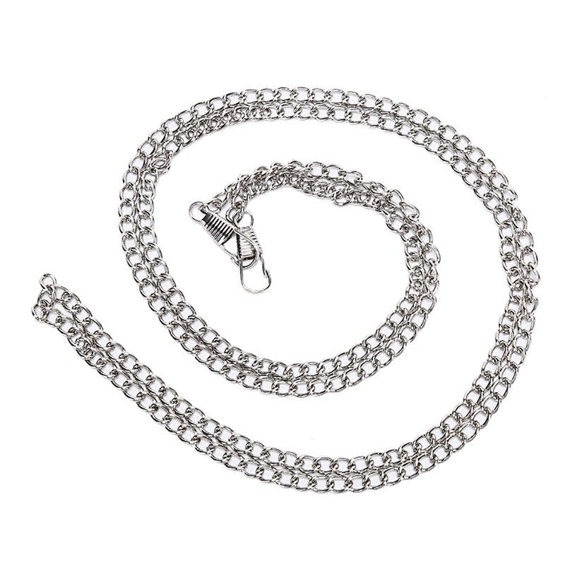 1PCS for Bags DIY Long 120cm Metal Chain Purse Buckles Shoulder Bags Straps Shoulder Crossbody Bag Parts Accessories: Silver