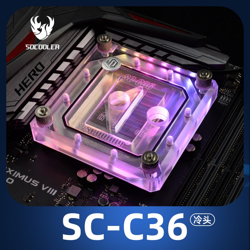 Syscooling CPU Water Block SC-C36 for INTEL LGA1150 1151 1155 1156 5V RGB Water Cooling