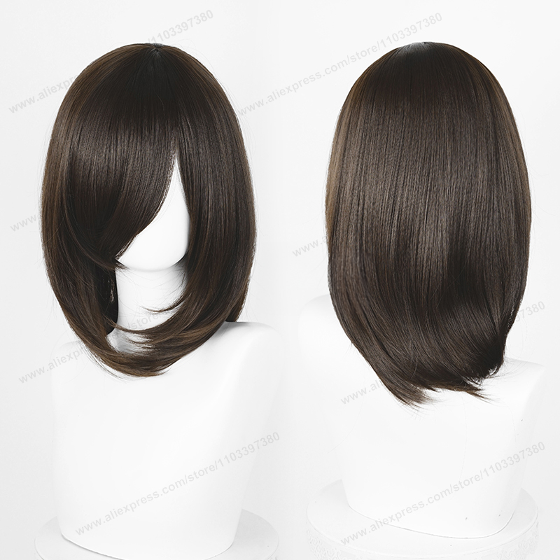 Anime 40 cm Mittel Basic Synthetische Knall blond Cosplay Perücke Schwarz Weiß verrotten Rosa Grün Braun Gold Blau Frauen Hitzebeständige haar: #3