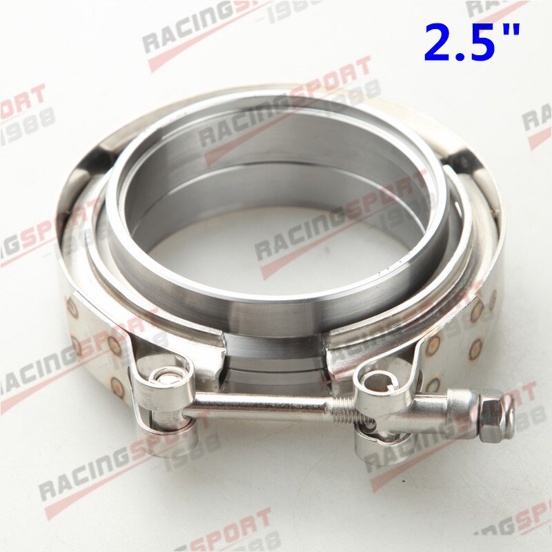 1.5 "1.75" 2 "2.25" 2.5 "2.75" 3 "3.5" 4 "Turbo échappement v-band pince et acier doux mâle/femelle bride Kit: 2.5 Inch