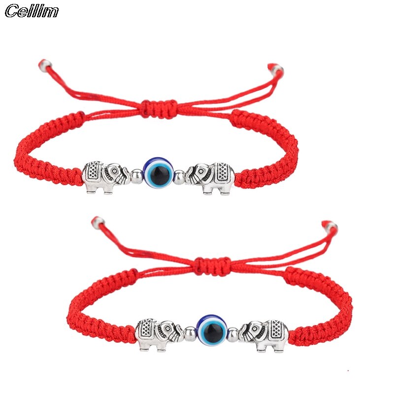 2Pcs 7 Knots Red String Couple Bracelet For Protection Eye Good Luck Amulet For Success And Prosperity Friendship Bracelet: 2pcs style j