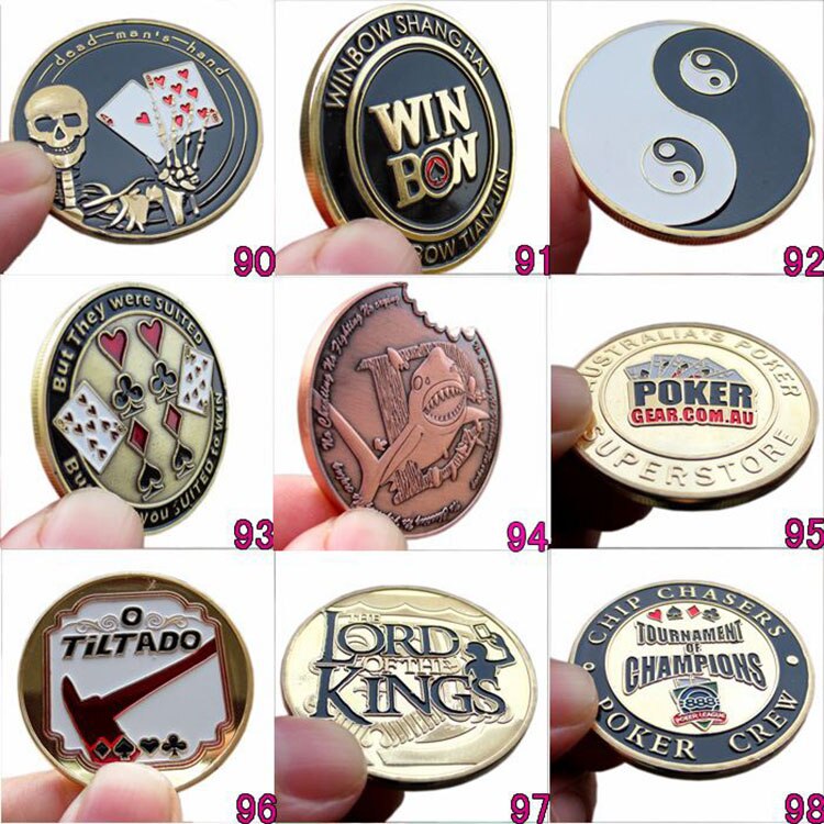 10 stks/pak poker card guard met clear cover chip knop texas hold'em stijl verscheidenheid 90-101
