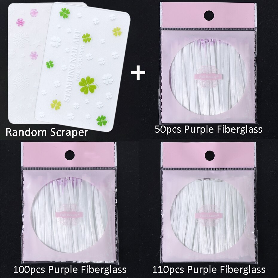 1m/2m/5m Nail Art Fiberglass For Nail Extension Building Clear Nails Fibernails Silk Acrylic Tips With Scraper Manicure SA1578