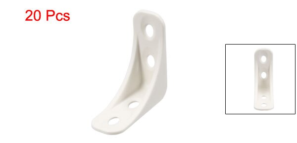 uxcell 20-100 Pcs Shelf Cabinet Door Plastic Corner Braces 36x24x24mm 39x39x16mm Angle Brackets 90 Degree Right Angle: 20Pcs 39x39x16mm