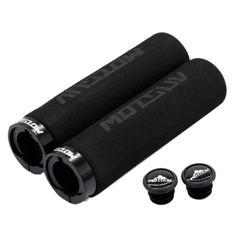 Empuñaduras de manillar de bicicleta 448C, empuñaduras ergonómicas para MTB, cómoda, Ergo: Black black ring