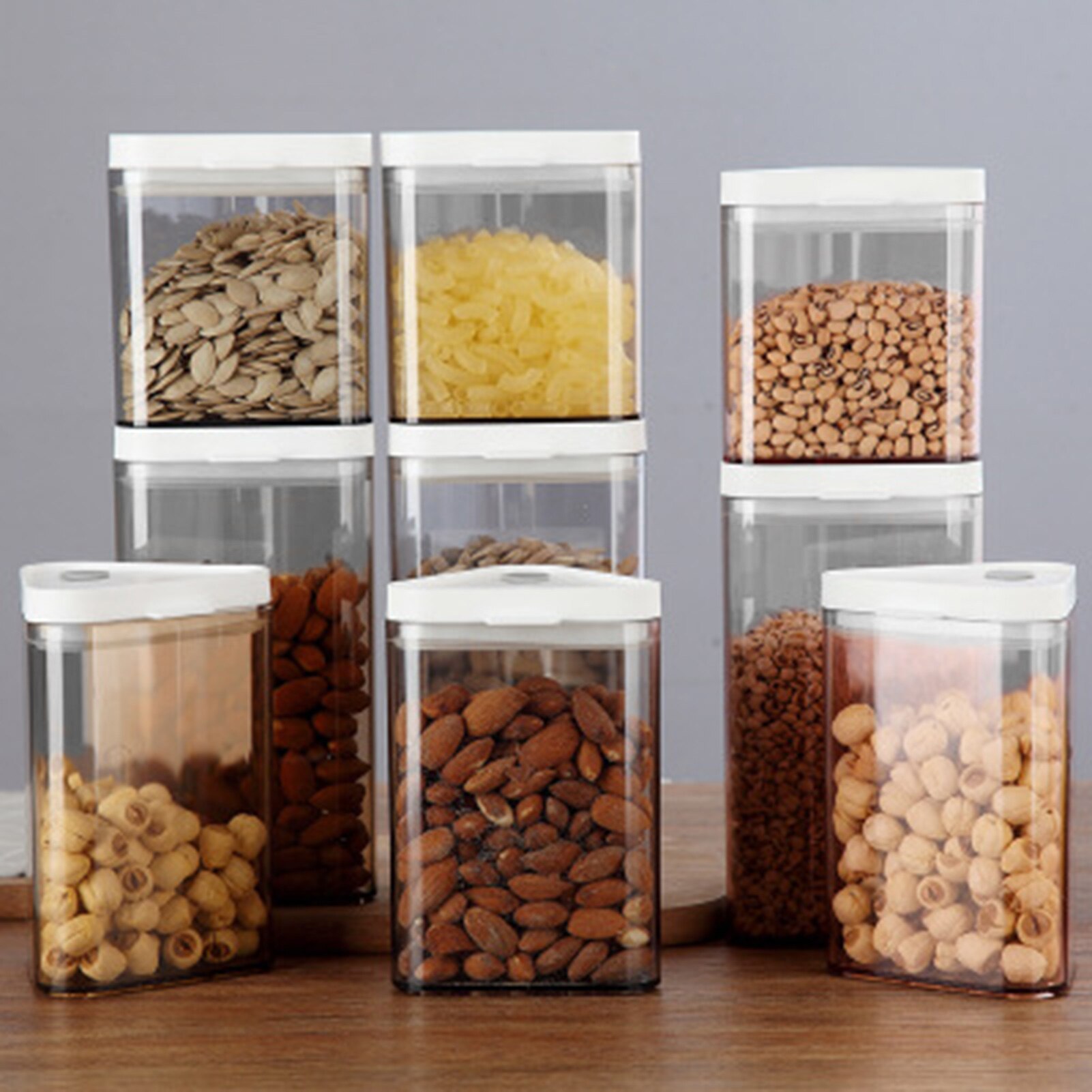 800ml 600ml Transparent Sealed Jar Kitchen Fresh-keeping Box Waterproof Leak-proof Refrigerator Food Container Storage Jar