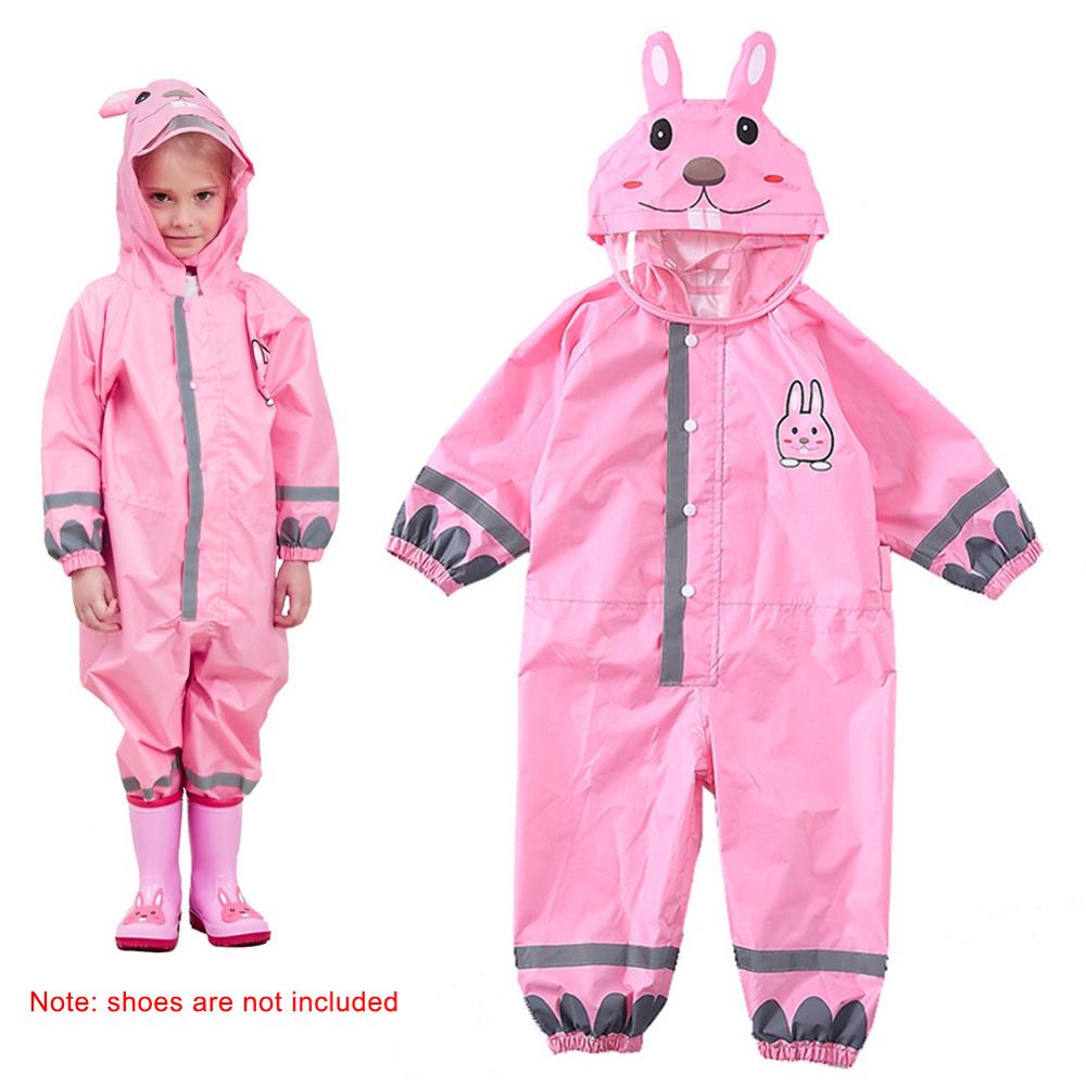 Crianças calças de chuva à prova dwaterproof água novo 2020 macacão à prova d3-água 3-8yrs bebê meninos meninas macacão moda crianças capa chuva: Rosa