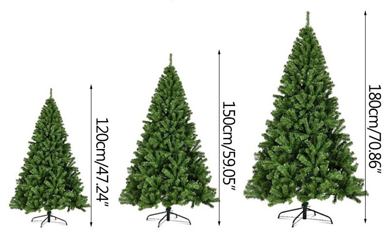 Árbol de Navidad de PVC cifrado, 1,5 m, 1,8 m, árbol de Navidad grande, punto al por mayor, árbol de Navidad de PVC Artificial de fábrica