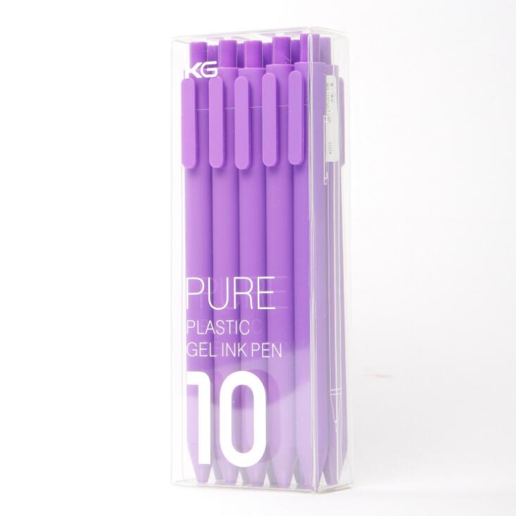 10 stk/pakke xiaomi pen kaco tegn pen 0.5mm , skrivelængde 400m ,  sort abs plast glat blæk til studerende/kontormedarbejder: 10 pen sort blæk c