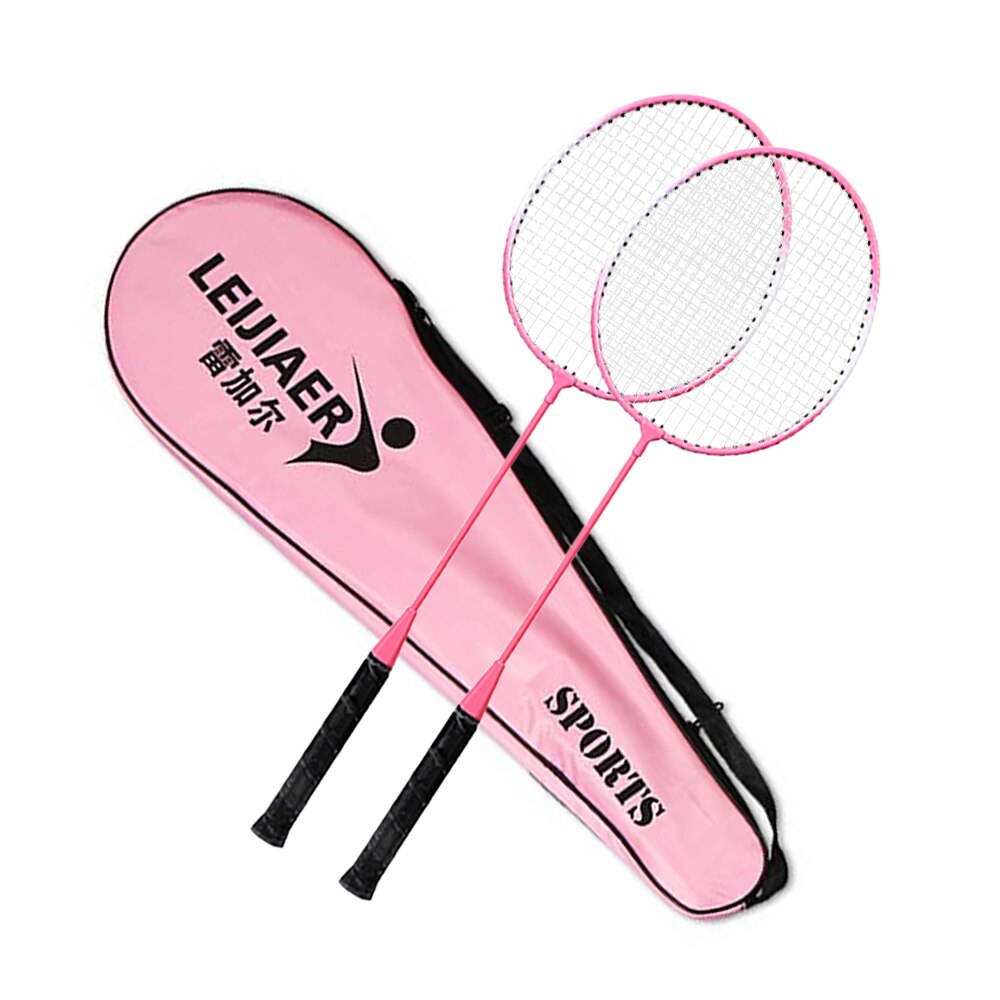 2 jogador conjunto de raquete badminton esportes ao ar livre indoor estudantes crianças prática raquete badminton com saco capa