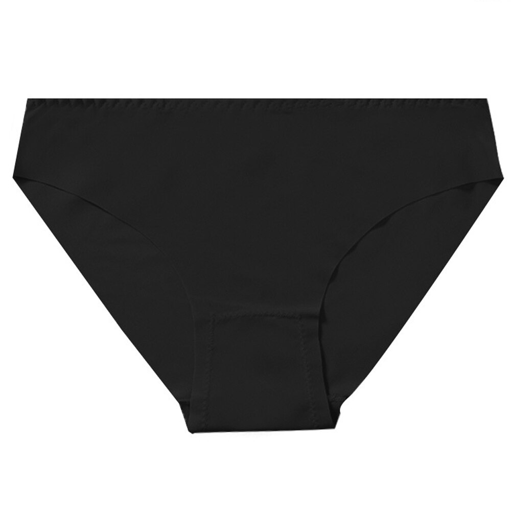 Solide Eis Seide Unterwäsche Frauen Höschen Weiche Glatte Atmungsaktiv Grund Unterhose Dessous Vertrauten Unterhose: Schwarz / asiatisch Größe M