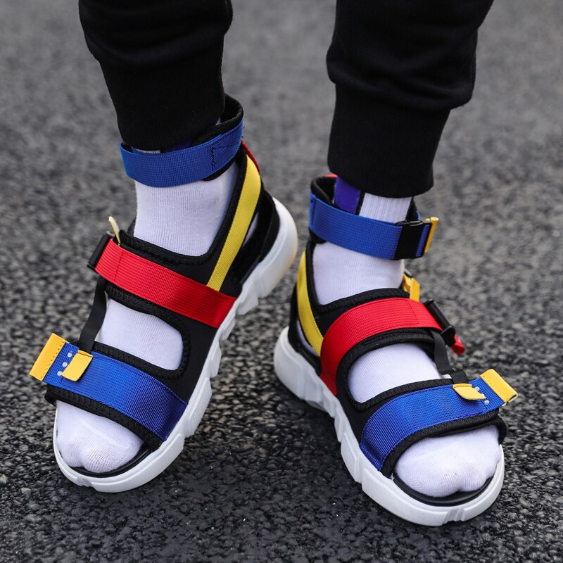 Sommer Männer Sandalen Gladiator Strand Schuhe Männlichen mischen farbe Hausschuhe Sport Wasser kippen-Flops Sandalia Masculina Zapatos De hombre