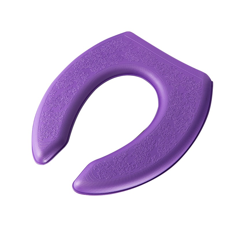 Washable Toilet Seat Cover Waterproof Sticker Foam Toilet Lid Cover Portable Silicone Toilet Cup Covers Bathroom Accessories: black