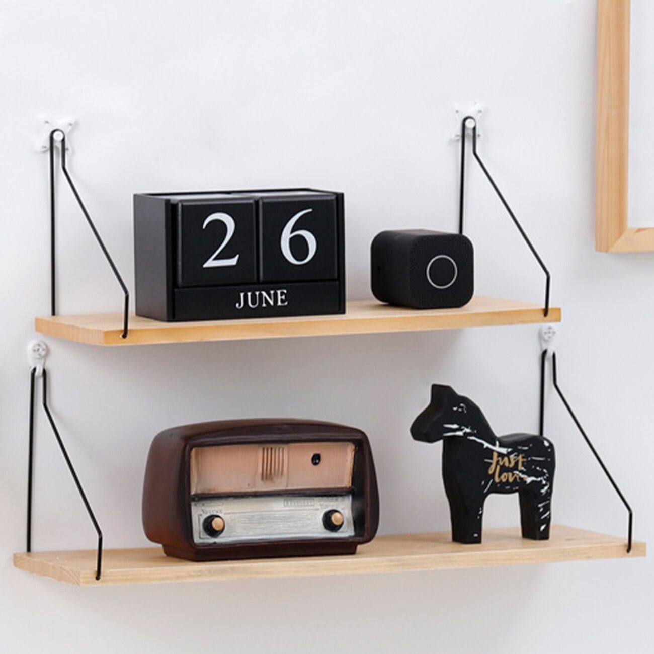 Nordic Houten Muur Plank Wandmontage Clapboard Decoratie Veranda Slaapkamer Decoratie Thuis Opslag Houder Muur Opknoping Decoratie