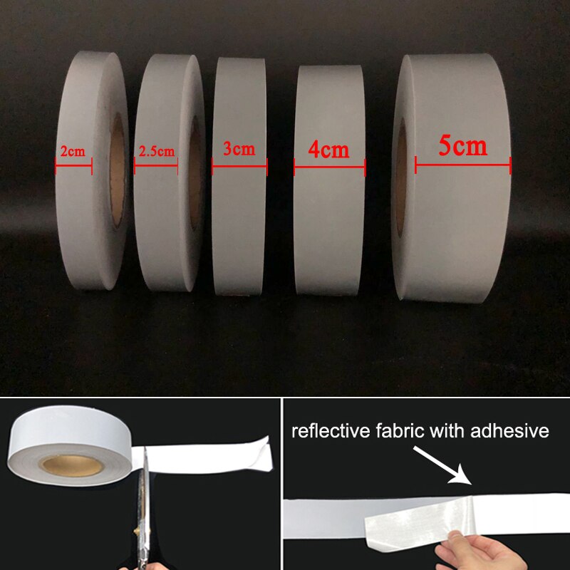 Reflective Tape Highly Visible Band Polyester Chemical Fiber DIY Self-Adhesive