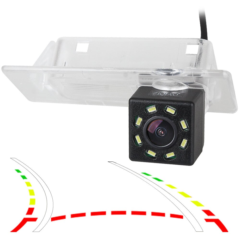ZIQIAO-cámara de visión trasera gran angular para coche, para Kia KX3 Smart Run Ceed SW Wagon Cerato 3, Hyundai Elantra Solaris Sedan HCR, HS095: 8 LED dynamic track