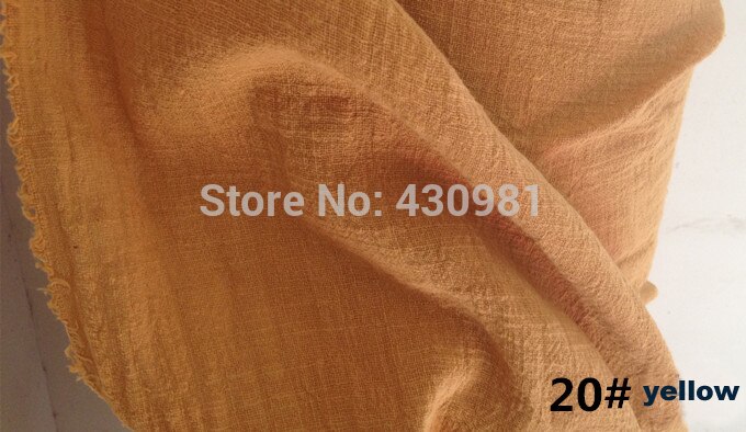 100cm*140cm etniska linne bomull crepe tyg skrynkliga sluby material för gardin scarf klänning