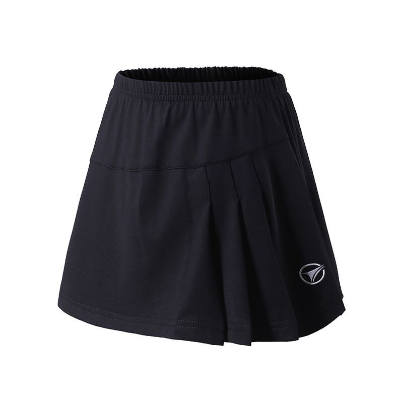 Mujer tennisskjørt svart uformelt skort badmintkn shorts kvinner anti-eksponering Fitness trening sportsskjørt tøye ut høy midje: L