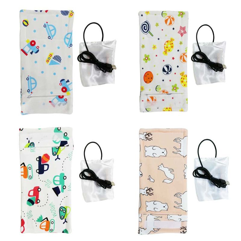 10 väriä matka rattaiden laukku usb maidon vedenlämmitin eristetty laukku vauvan imetyspullon lämmitin 28.0cm*13cm