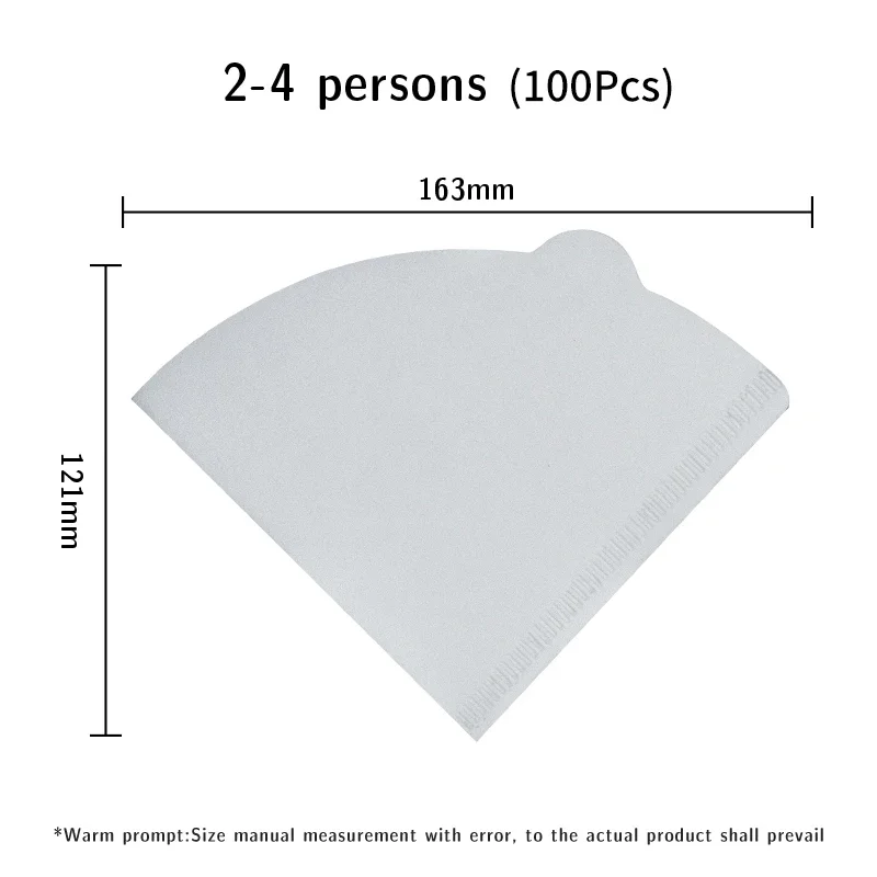 Papel de filtro de café en forma de V, 60 soportes de un solo uso, filtros cónicos, fibras de bambú naturales, 100 Uds. Para elaboración de café Barista: Gris claro