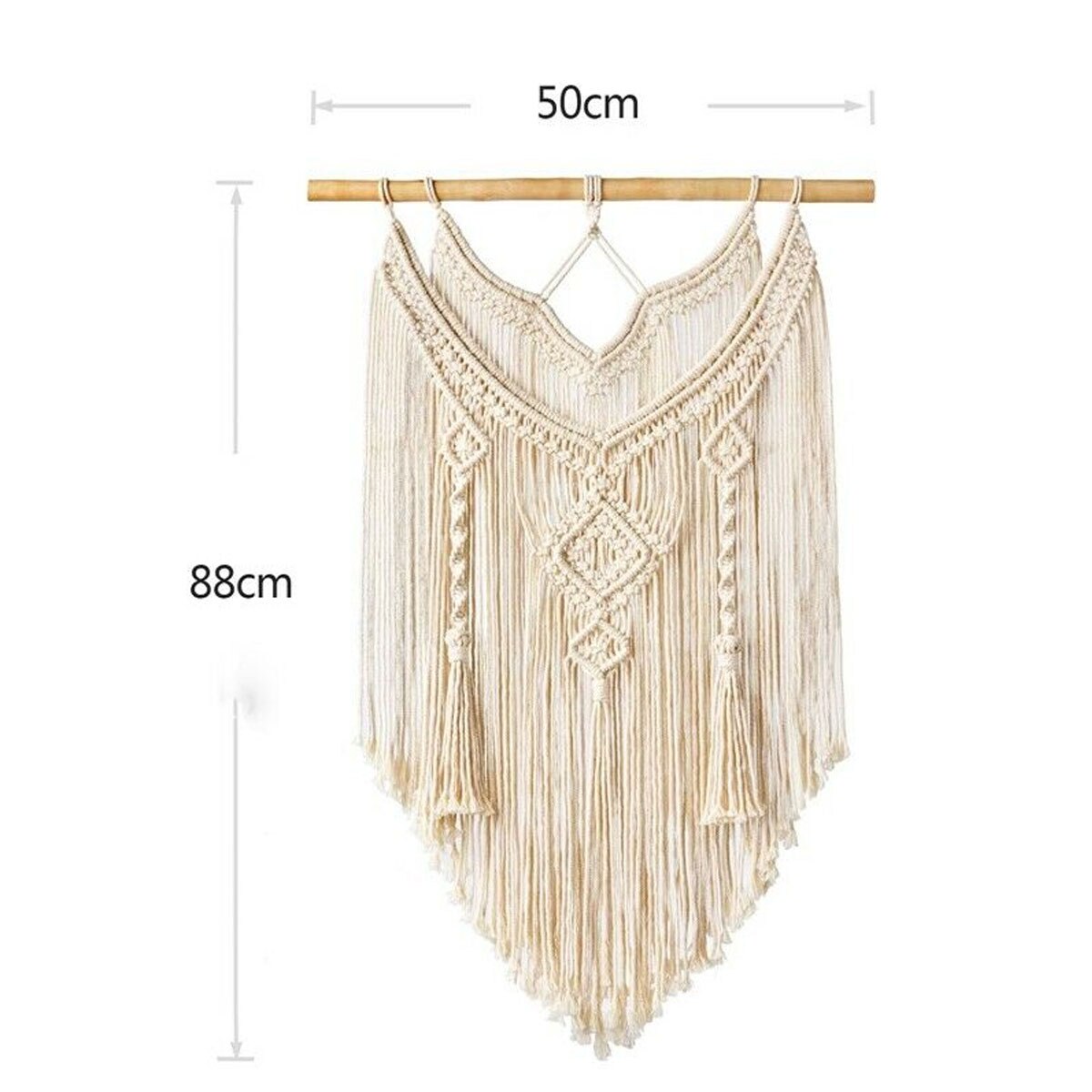 Bohemian Wall Hanging Tapestry Handmade Macrame Knitting Home Decor Apartment Dorm Room Decoration Wall Hanging Tapestry: 3