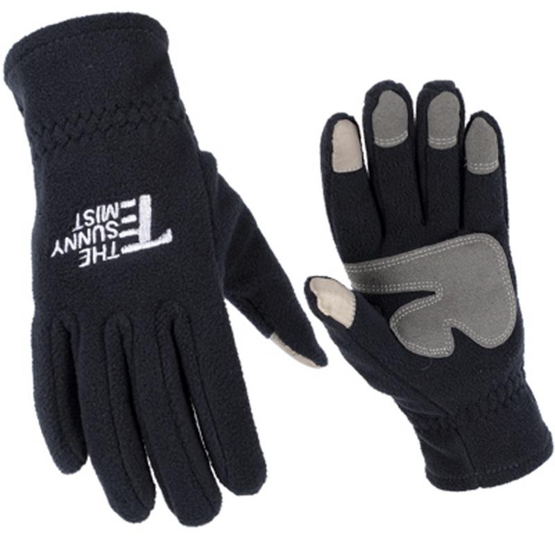 Touchscreen koudebestendige warme fleece handschoenen voor mannen en vrouwen herfst en winter buitensporten fietsen klimmen autorijden skiën: Zwart l