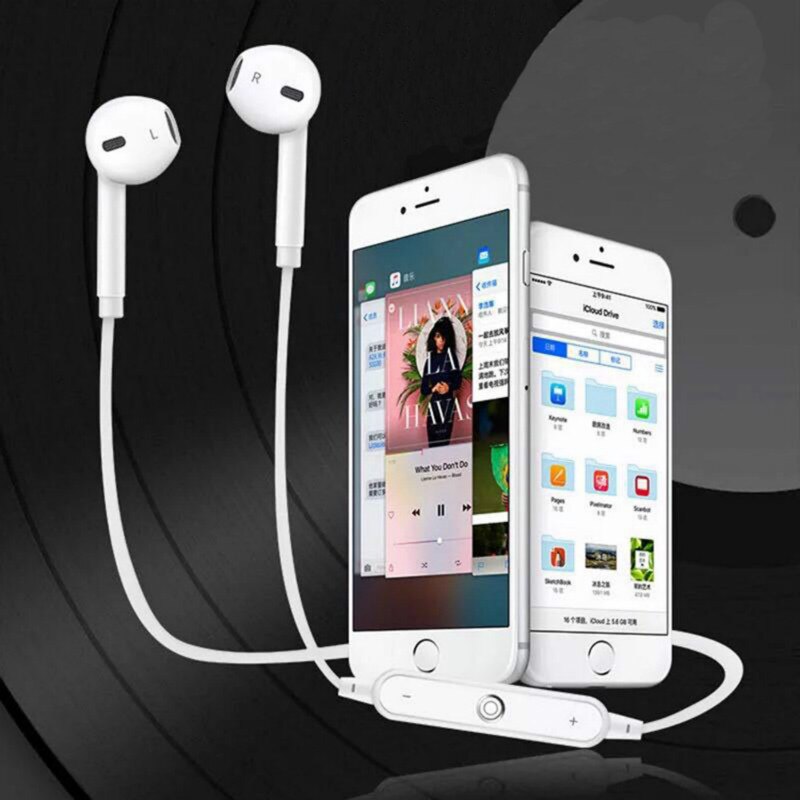 S6 bluetooth head set wireless earphone with microphone stereo sports running earplug headphone for iPhone Huawei headsets