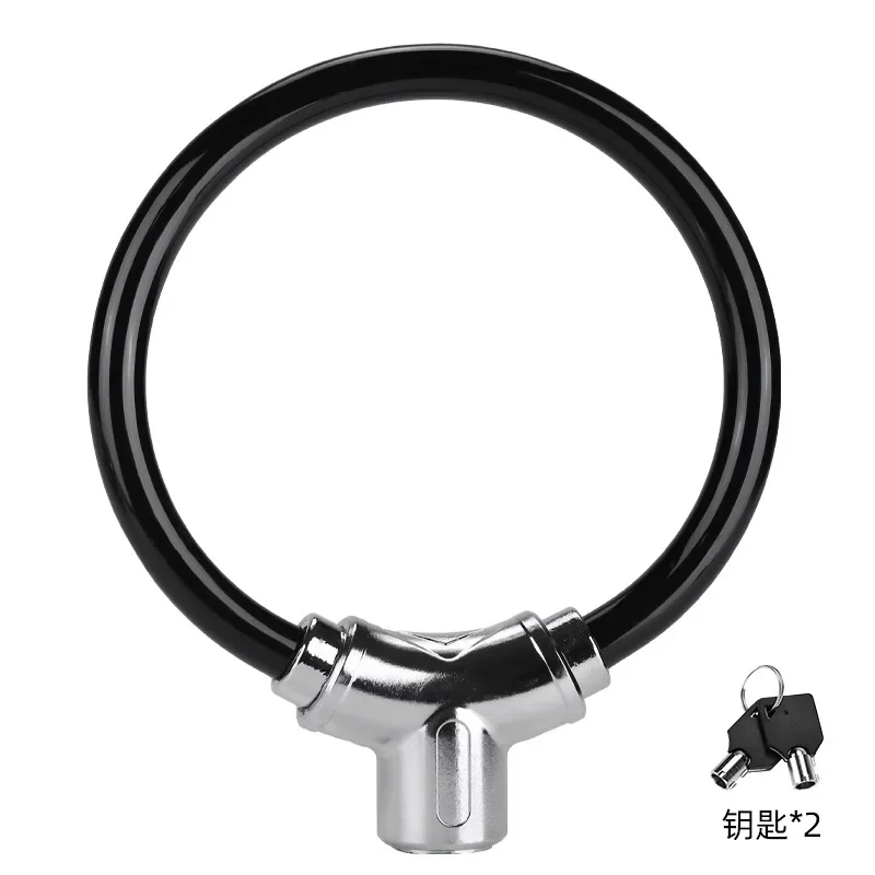 Bike Lock Thick Steel Cable & Alloy Ring Cut-Resistant Waterproof for Mountain/Road/E-Bikes Bicycle Accessories Sports cycling: WHITE