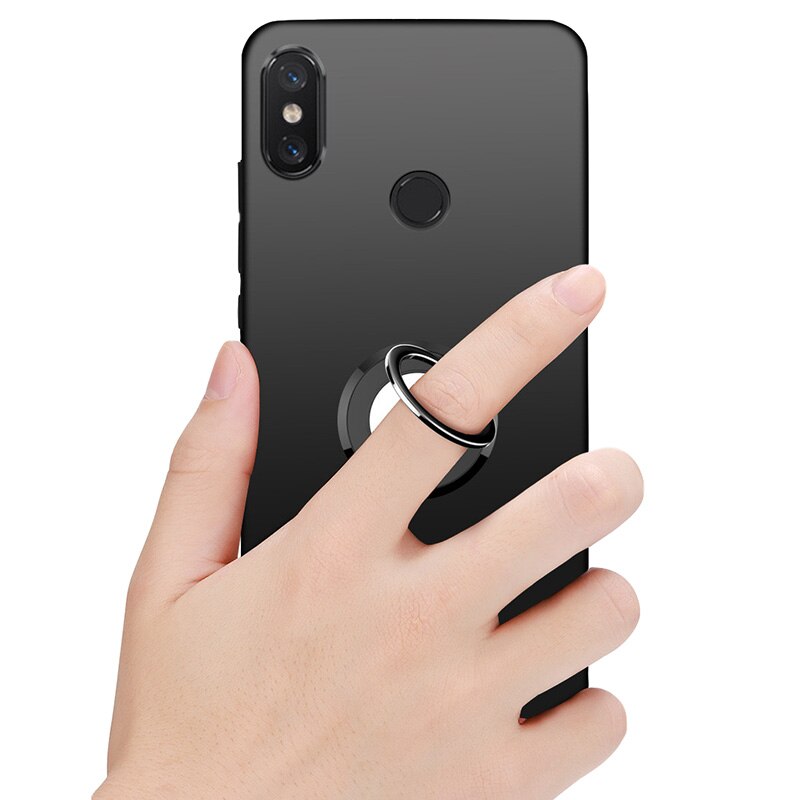 Voor Huawei Nova 2i Terug Ring Holder Bracket Telefoon Case Cover Telefoon Tpu Zachte Siliconen Gevallen Op Huawei Mate 10 lite 5.9"