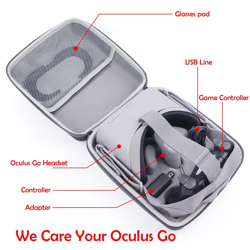 Reizen Opslag Draagbare Tas Case voor Oculus Gaan VR Glazen Afstandsbediening all-in-one Waterdichte Handheld Draagtas case Cover