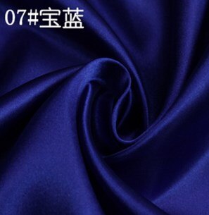 12 Colors Selection Polyester Satin Material For Clothing Linings Soft Charmeuse DIY Handmade Crafts Satin Fabric: 7 deep blue