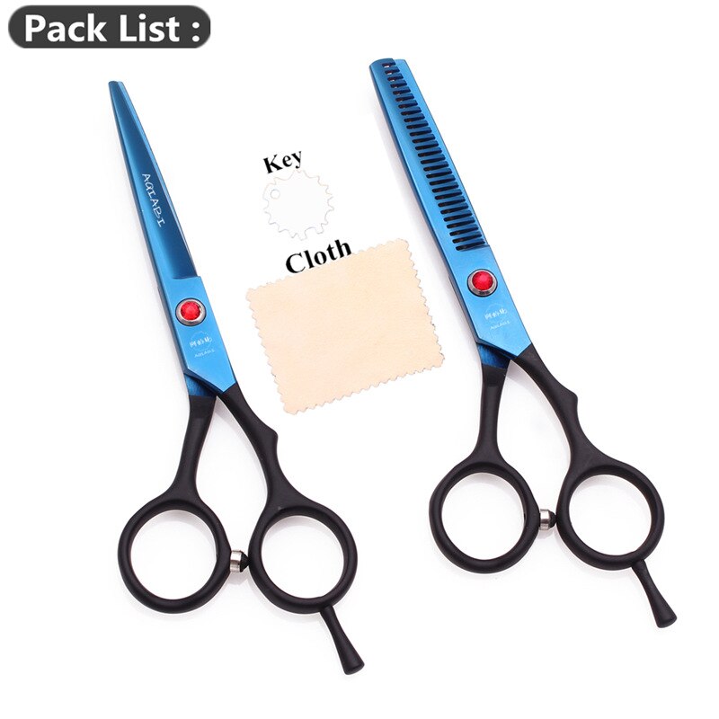 AQIABI JP-ciseaux en acier pour coiffeur, ciseaux de coupe de cheveux professionnels, 5.5 pouces, AQIABI JP, A1029: A1029 Lan D 5.5N