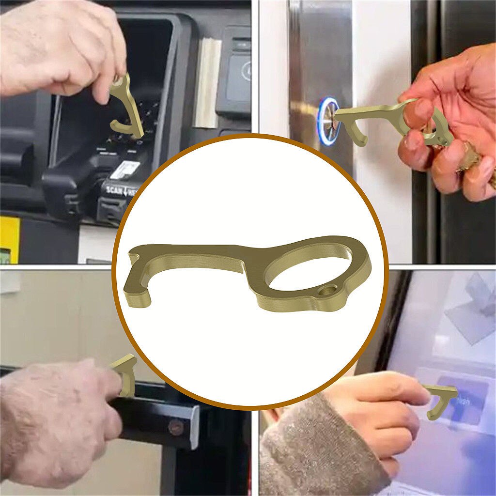 Contactless Safety Door Opener Safety Protection Isolation Brass Key Door Opener Door Opener Hands Free Touchless Foot Door Open