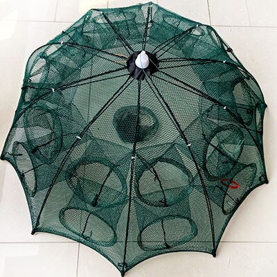 Składana sieć rybacka 4/6/8/10/12/16/20 otwór składane przenośne automatyczne wędkowanie krewetki pułapka ryby Strzebla Krab przynęty rzucać siatka pułapka P: 20 Sides 20 Holes