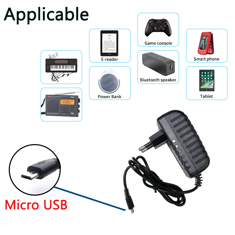AC110-240V DC 5V Travel Micro USB Charger 5V 0.5A 1A 2A 3A Universal Power Supply Charger adapter Micro USB Power Adapter Supply