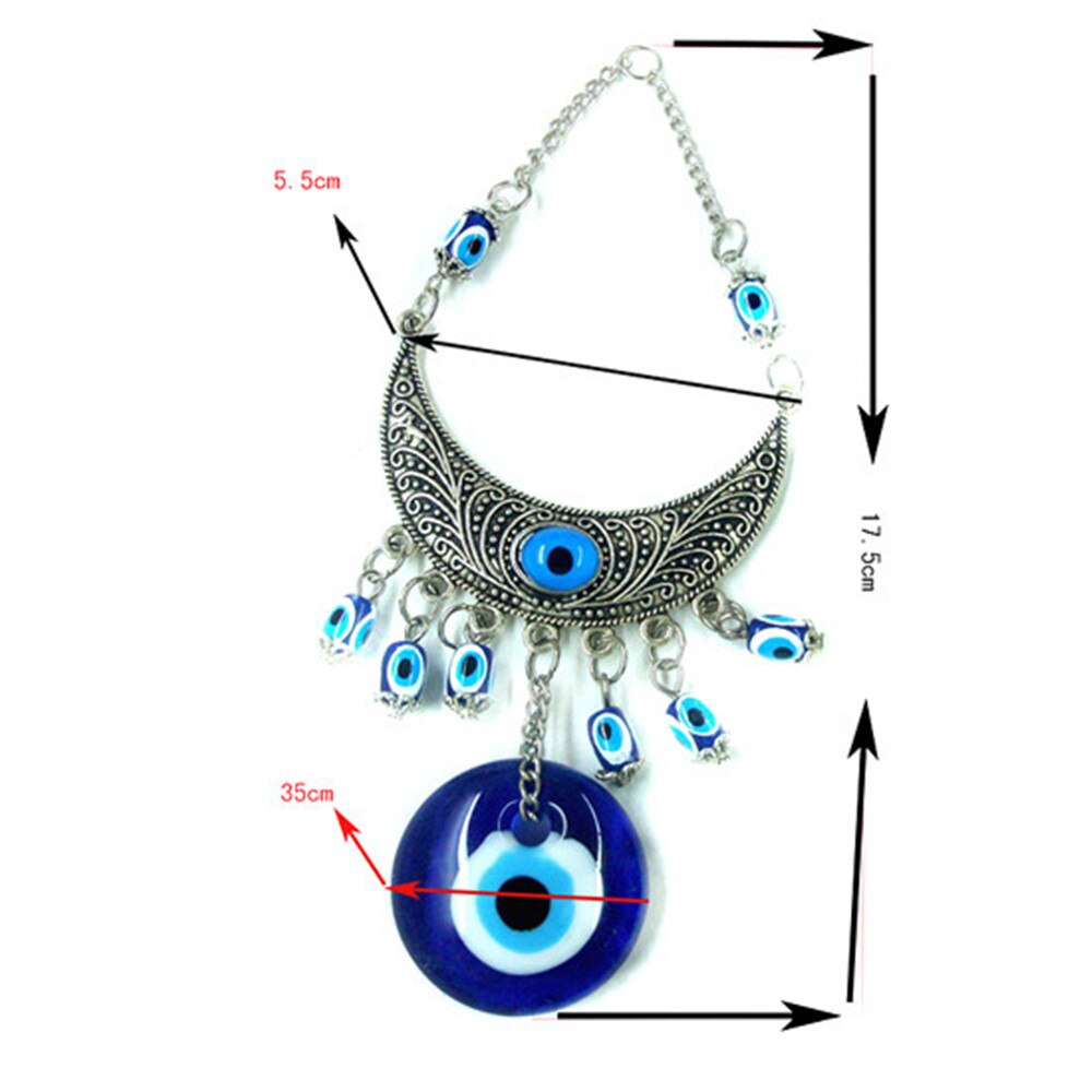 Style turc bleu oeil pendentif mauvais oeil tenture murale turquie ornement alliage bijoux garder des accessoires sûrs