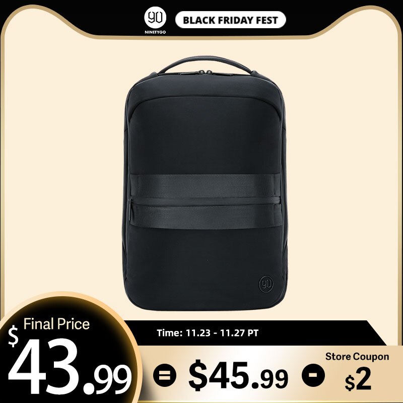 NINETYGO 90FUN Manhattan Business Lecture Backpack for Men Modern Luxury Laptop Travel Bag Camouflage Black